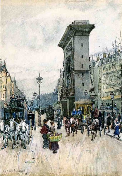 Main Product Photo of La Porte San Denis Painting by Maurice Brazil Prendergast