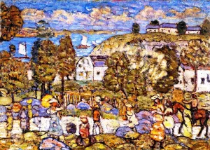 Landscape near Hahant Oil painting by Maurice Brazil Prendergast
