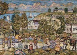 Landscape Near Nahant by Maurice Prendergast Oil Painting