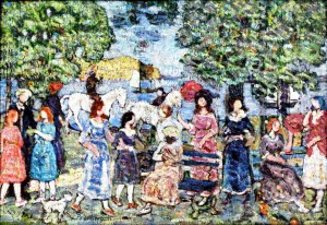 Landscape with Figures II painting by Maurice Brazil Prendergast