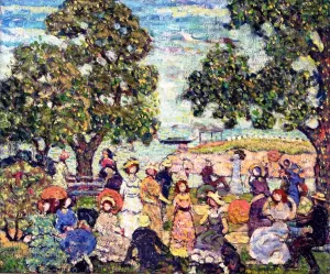 Landscape with Figures II Oil painting by Maurice Brazil Prendergast