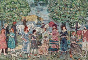 Landscape With Figures Oil painting by Maurice Prendergast