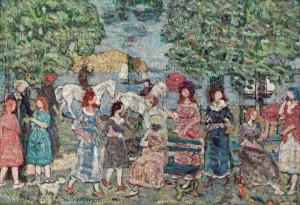 Landscape With Figures by Maurice Prendergast Oil Painting