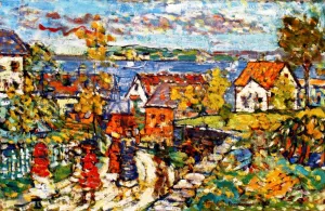 Landscape by Maurice Brazil Prendergast Oil Painting