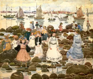 Low Tide, Beachmont by Maurice Brazil Prendergast Oil Painting