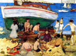 Low Tide by Maurice Brazil Prendergast Oil Painting