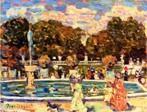 Luxembourg Gardens by Maurice Brazil Prendergast Oil Painting