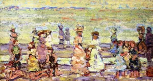 Maine Beach painting by Maurice Brazil Prendergast