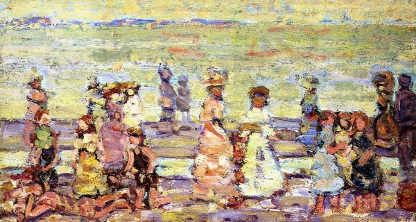 Main Product Photo of Maine Beach Painting by Maurice Brazil Prendergast