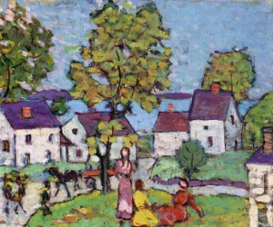 Marblehead Oil painting by Maurice Brazil Prendergast