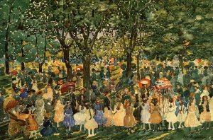 May Day, Central Park by Maurice Brazil Prendergast Oil Painting