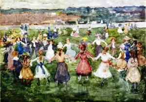 May Day by Maurice Brazil Prendergast - Oil Painting Reproduction