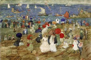 Nantasket Beach 2 also known as Handkerchief Point by Maurice Brazil Prendergast Oil Painting