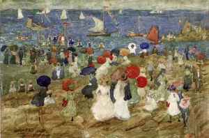 Nantasket Beach 2 also known as Handkerchief Point by Maurice Brazil Prendergast - Oil Painting Reproduction