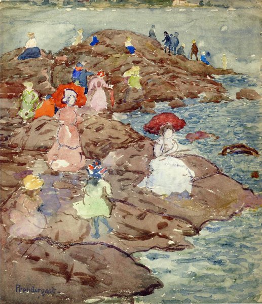 Nantasket by Maurice Brazil Prendergast - Hand-Painted Oil Painting Reproduction