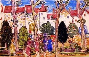 Naples by Maurice Brazil Prendergast - Oil Painting Reproduction