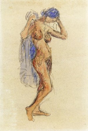 Nude Model with Drapery by Maurice Brazil Prendergast Oil Painting
