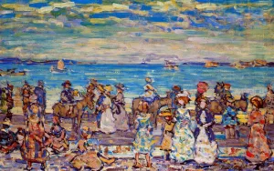 Opal Sea by Maurice Brazil Prendergast Oil Painting