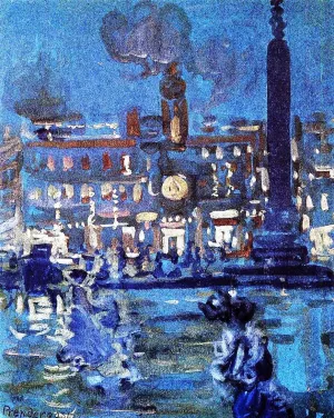 Paris by Maurice Brazil Prendergast Oil Painting