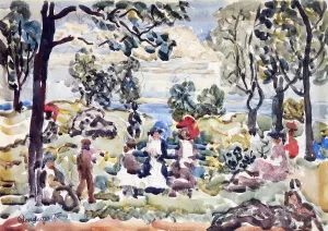 Park, Gloucester by Maurice Brazil Prendergast - Oil Painting Reproduction