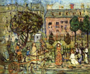 Park, Naples by Maurice Brazil Prendergast - Oil Painting Reproduction