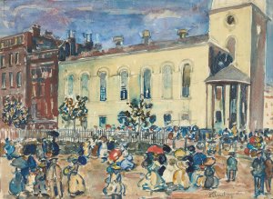 Park Street Church, Boston Oil painting by Maurice Prendergast