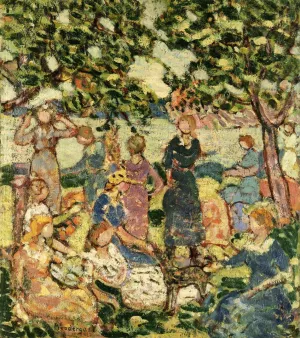 Picnic by the Inlet by Maurice Brazil Prendergast Oil Painting