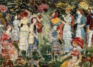 Picnic Grove by Maurice Brazil Prendergast Oil Painting