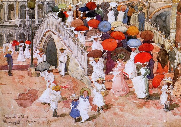 Main Product Photo of Ponte della Paglia Painting by Maurice Brazil Prendergast