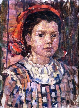 Portrait of a Young Girl by Maurice Brazil Prendergast Oil Painting