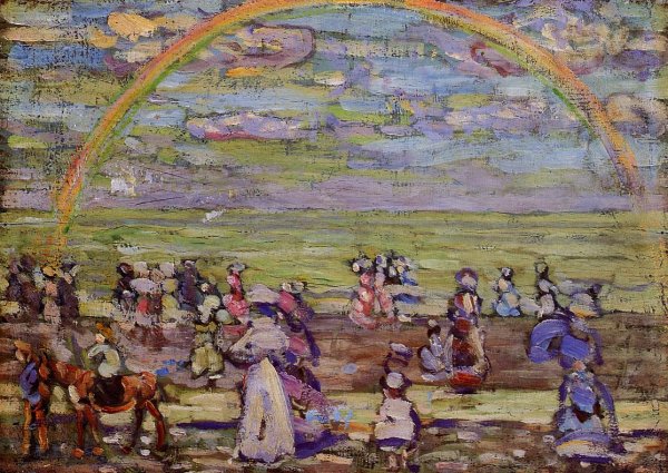 Rainbow by Maurice Brazil Prendergast - Hand-Painted Oil Painting Reproduction
