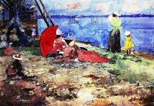 Revere Beach II by Maurice Brazil Prendergast Oil Painting
