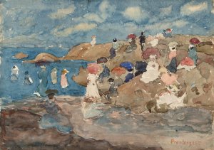 Revere Beach by Maurice Prendergast Oil Painting