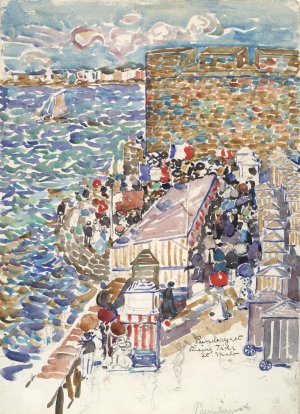 Rising Tide, St. Malo by Maurice Prendergast Oil Painting