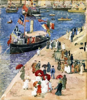 Riva San Biagio, Venice Oil Painting by Maurice Brazil Prendergast - Bestsellers