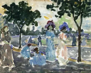 Road to the Shore by Maurice Brazil Prendergast - Oil Painting Reproduction