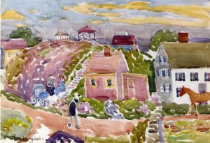 Rockport, Mass by Maurice Brazil Prendergast Oil Painting