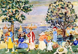 Salem Harbor No. 1 by Maurice Brazil Prendergast - Oil Painting Reproduction