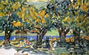 Salem, Massachusetts by Maurice Brazil Prendergast Oil Painting