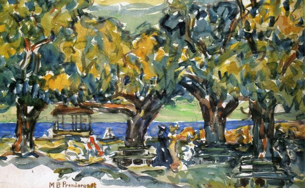 Main Product Photo of Salem, Massachusetts Painting by Maurice Brazil Prendergast