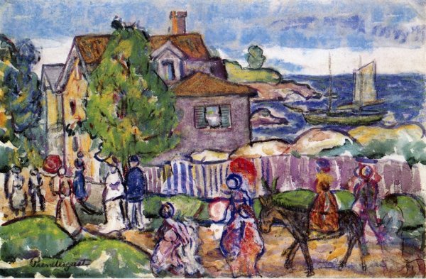 Main Product Photo of Salem Painting by Maurice Brazil Prendergast