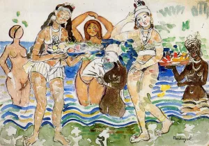 Sea Maidens Oil painting by Maurice Brazil Prendergast