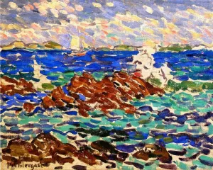 Seascape by Maurice Brazil Prendergast - Oil Painting Reproduction