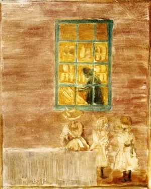 Shadow also known as Children by a Window by Maurice Brazil Prendergast - Oil Painting Reproduction