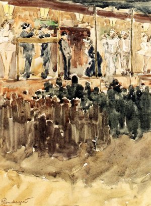 Side Show by Maurice Brazil Prendergast Oil Painting