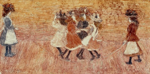 Skipping Rope  by Maurice Prendergast - Hand-Painted Oil Painting Reproduction