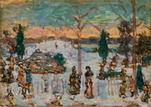 Snow in April by Maurice Prendergast Oil Painting