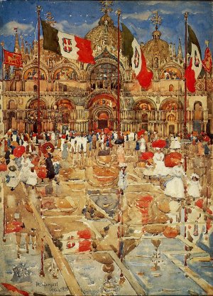 Splash of Sunshine and Rain by Maurice Brazil Prendergast Oil Painting
