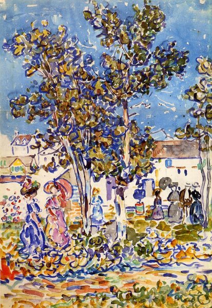 Main Product Photo of Spring Promenade Painting by Maurice Brazil Prendergast