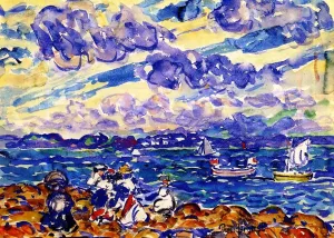 St. Malo by Maurice Brazil Prendergast Oil Painting